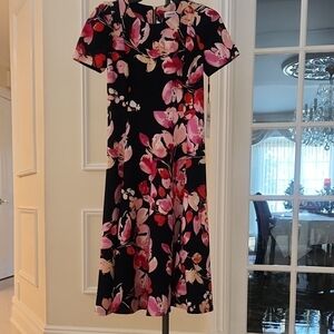 Calvin Klein Floral Dress - Black and Pink